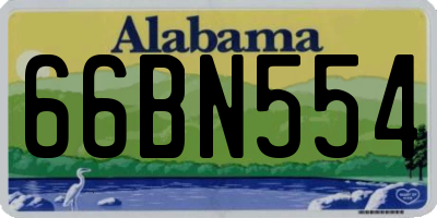 AL license plate 66BN554
