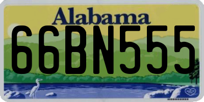 AL license plate 66BN555