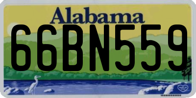 AL license plate 66BN559