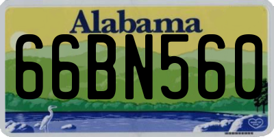AL license plate 66BN560