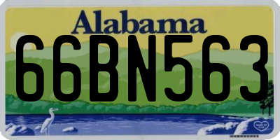 AL license plate 66BN563
