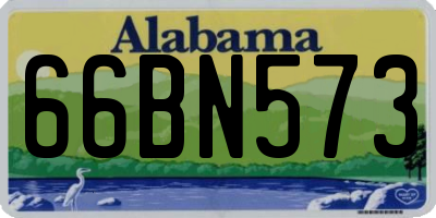 AL license plate 66BN573