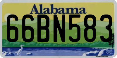 AL license plate 66BN583