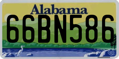 AL license plate 66BN586