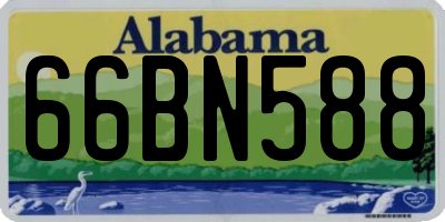 AL license plate 66BN588