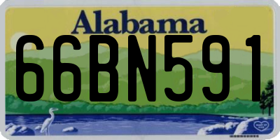 AL license plate 66BN591