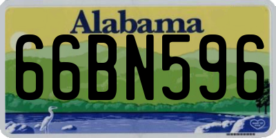 AL license plate 66BN596