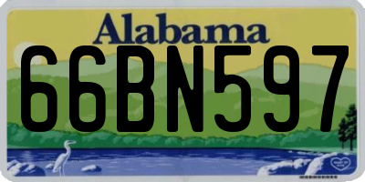 AL license plate 66BN597