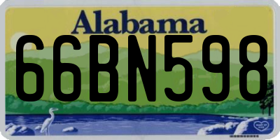 AL license plate 66BN598