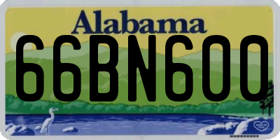 AL license plate 66BN600