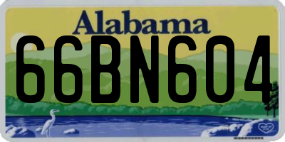 AL license plate 66BN604