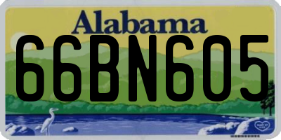 AL license plate 66BN605