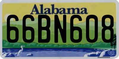 AL license plate 66BN608