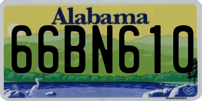 AL license plate 66BN610