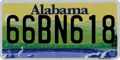 AL license plate 66BN618