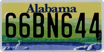 AL license plate 66BN644