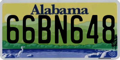 AL license plate 66BN648