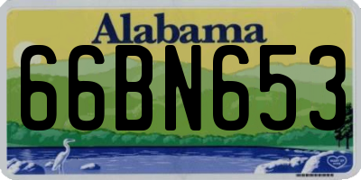 AL license plate 66BN653