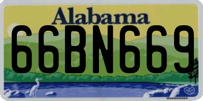 AL license plate 66BN669