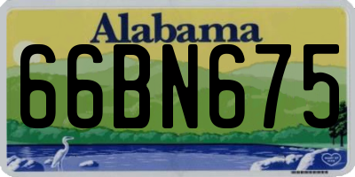 AL license plate 66BN675