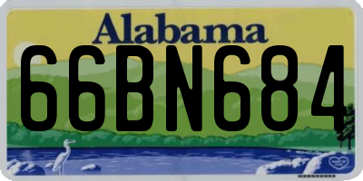 AL license plate 66BN684