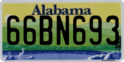 AL license plate 66BN693
