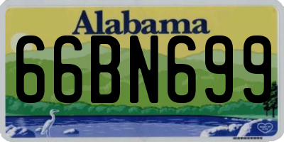 AL license plate 66BN699