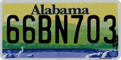AL license plate 66BN703