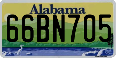 AL license plate 66BN705