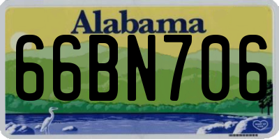 AL license plate 66BN706
