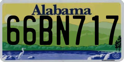 AL license plate 66BN717