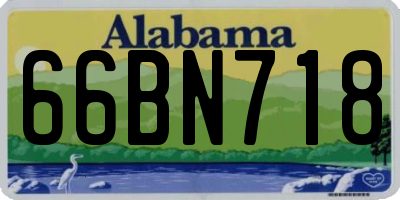 AL license plate 66BN718