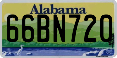 AL license plate 66BN720
