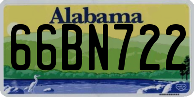 AL license plate 66BN722