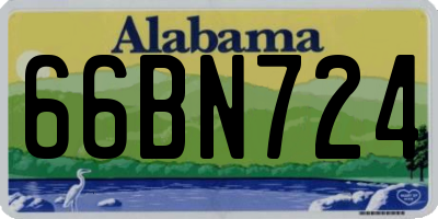 AL license plate 66BN724