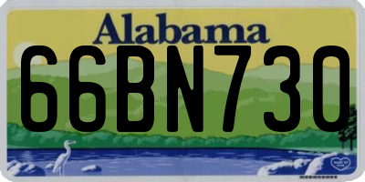 AL license plate 66BN730