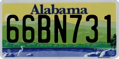 AL license plate 66BN731