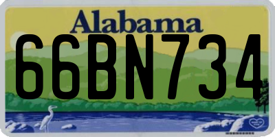 AL license plate 66BN734
