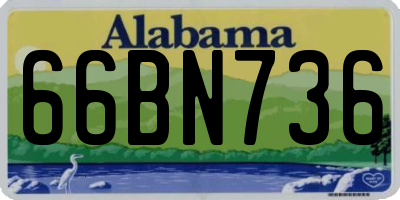 AL license plate 66BN736