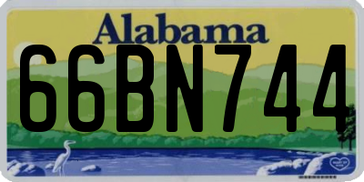 AL license plate 66BN744