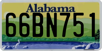 AL license plate 66BN751