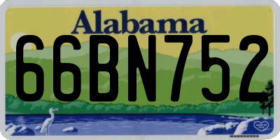 AL license plate 66BN752