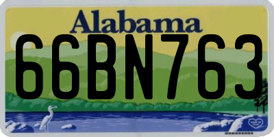 AL license plate 66BN763