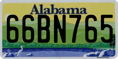 AL license plate 66BN765