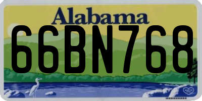 AL license plate 66BN768