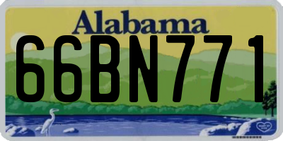 AL license plate 66BN771