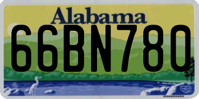AL license plate 66BN780