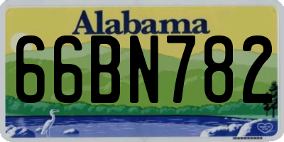AL license plate 66BN782