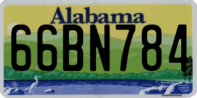 AL license plate 66BN784