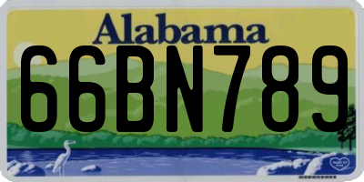 AL license plate 66BN789